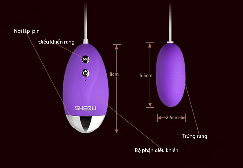 Trứng Rung SheQu Tình Yêu Đa Chức Năng Hấp Dẫn