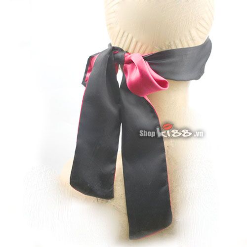 Silky Satin Blindfold Soft BDSM Eye Mask Black Red