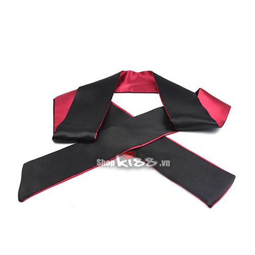Silky Satin Blindfold Soft BDSM Eye Mask Black Red