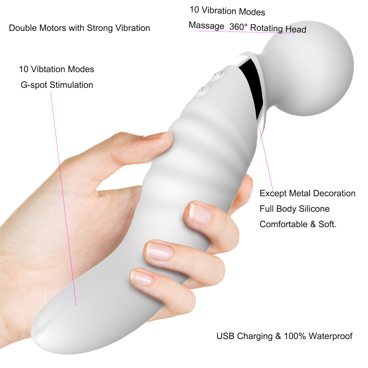 Máy Massage Điểm G SEXEN 2 Đầu Rung, 10 Chế Độ, Cao Cấp, Siêu Phê Máy Massage Điểm G SEXEN 2 Đầu Rung, 10 Chế Độ, Cao Cấp, Siêu Phê