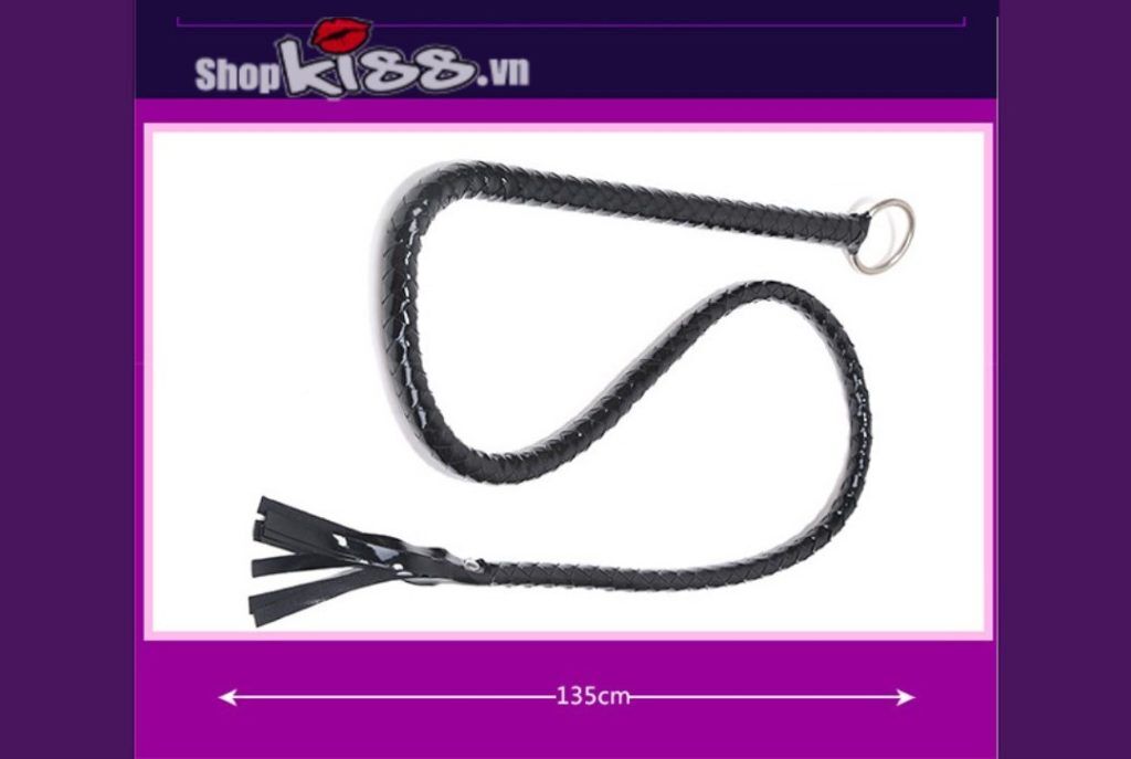 Premium Snake Scale Leather Whip for BDSM Play