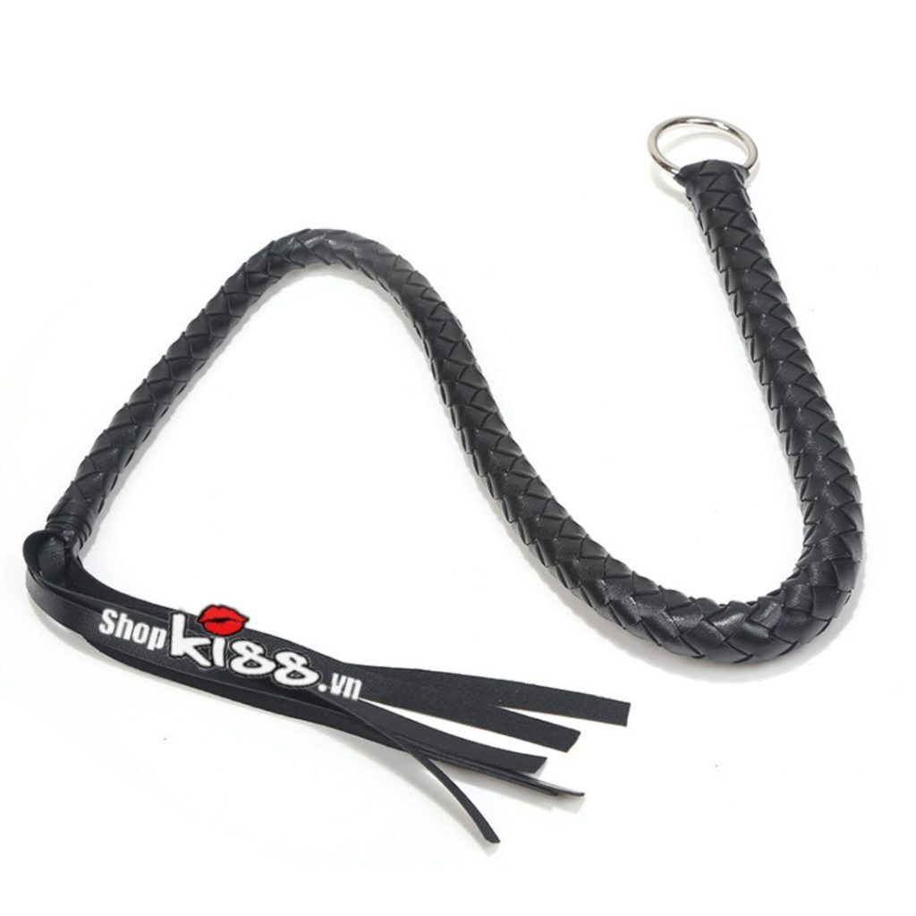 Premium Snake Scale Leather Whip for BDSM Play