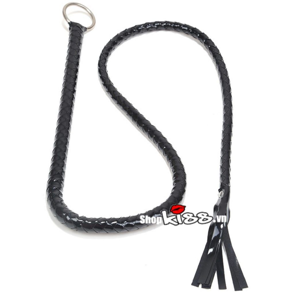 Premium Snake Scale Leather Whip for BDSM Play