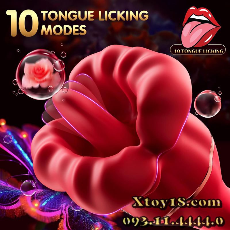 Máy Massage G Điểm 2 Đầu Rung Lưỡi Liếm - Cực Khoái Vượt Trội