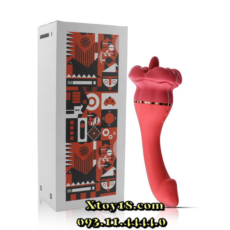 Máy Massage G Điểm 2 Đầu Rung Lưỡi Liếm - Cực Khoái Vượt Trội