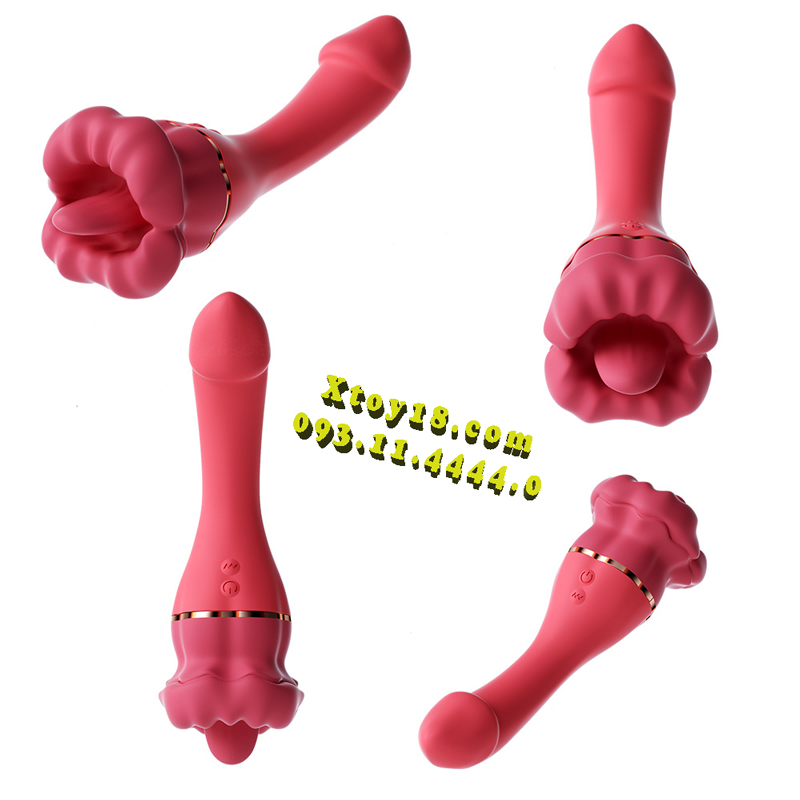 Máy Massage G Điểm 2 Đầu Rung Lưỡi Liếm - Cực Khoái Vượt Trội