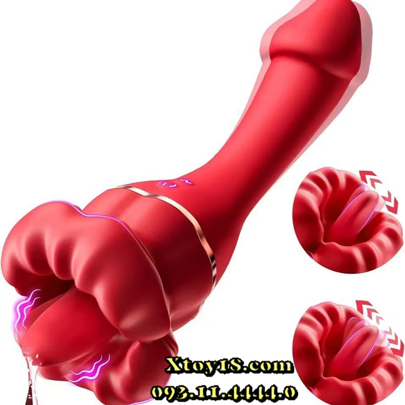 Máy Massage G Điểm 2 Đầu Rung Lưỡi Liếm - Cực Khoái Vượt Trội
