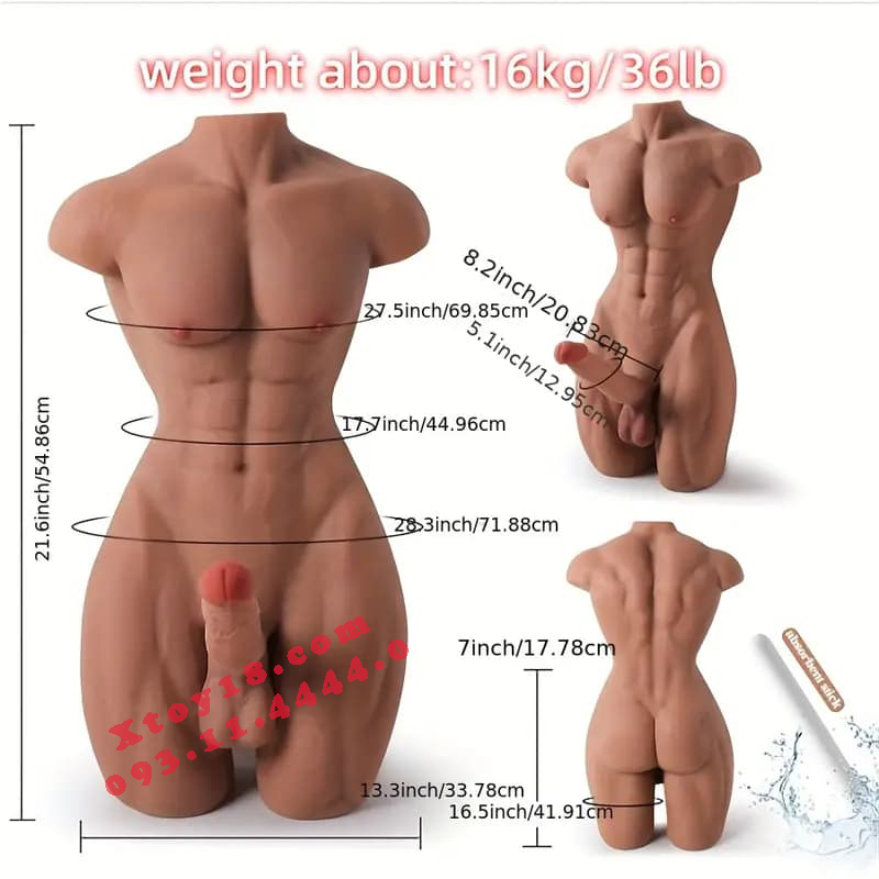 Búp Bê Tình Dục Nam 3D Size Lớn Silicon Cao Cấp Bảo Hành 24 Tháng