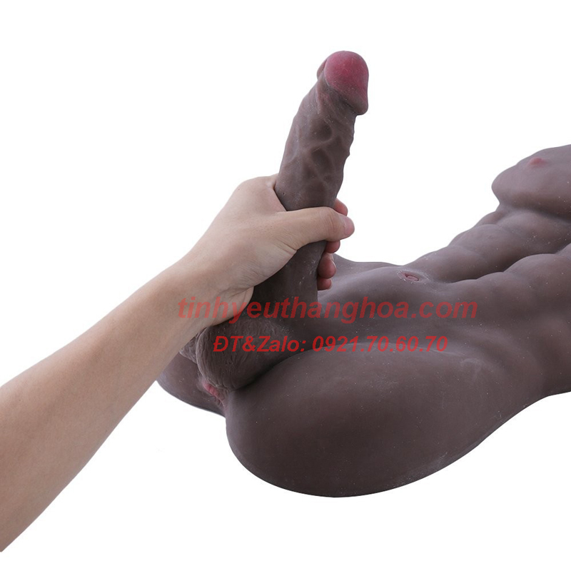 Búp Bê Tình Dục Nam Da Nâu Cao Cấp Silicon Mềm Mại Thể Thao