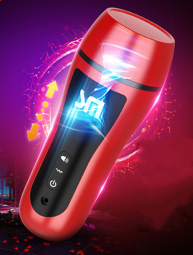 Âm Đạo Giả 2 Đầu Cao Cấp Rung Mút Sưởi Ấm Phát Âm