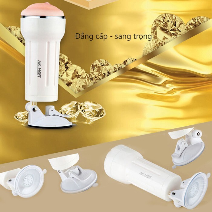 Âm Đạo Giả AK-HOT Có Đế Hít Rung Thực Tế, Kích Thích Mạnh Mẽ