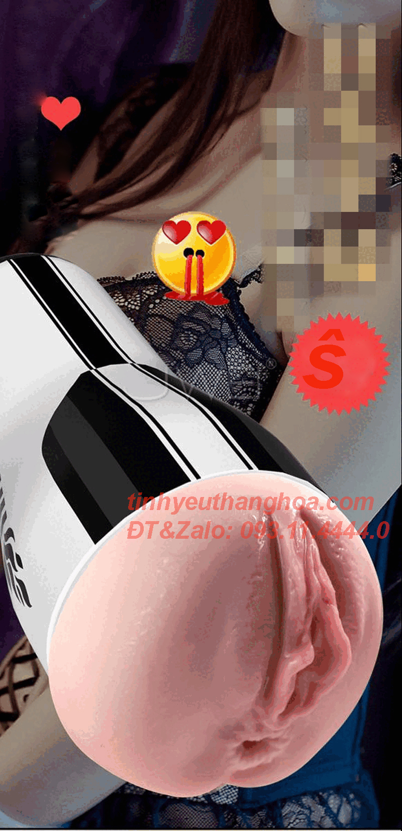 Âm Đạo Giả JIUAI Rung Mạnh Mẽ Kích Thích Cực Đỉnh