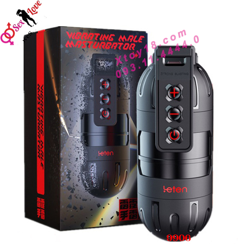 Âm đạo giả Leten Strong Blasting rung mút co bóp phát âm qua app