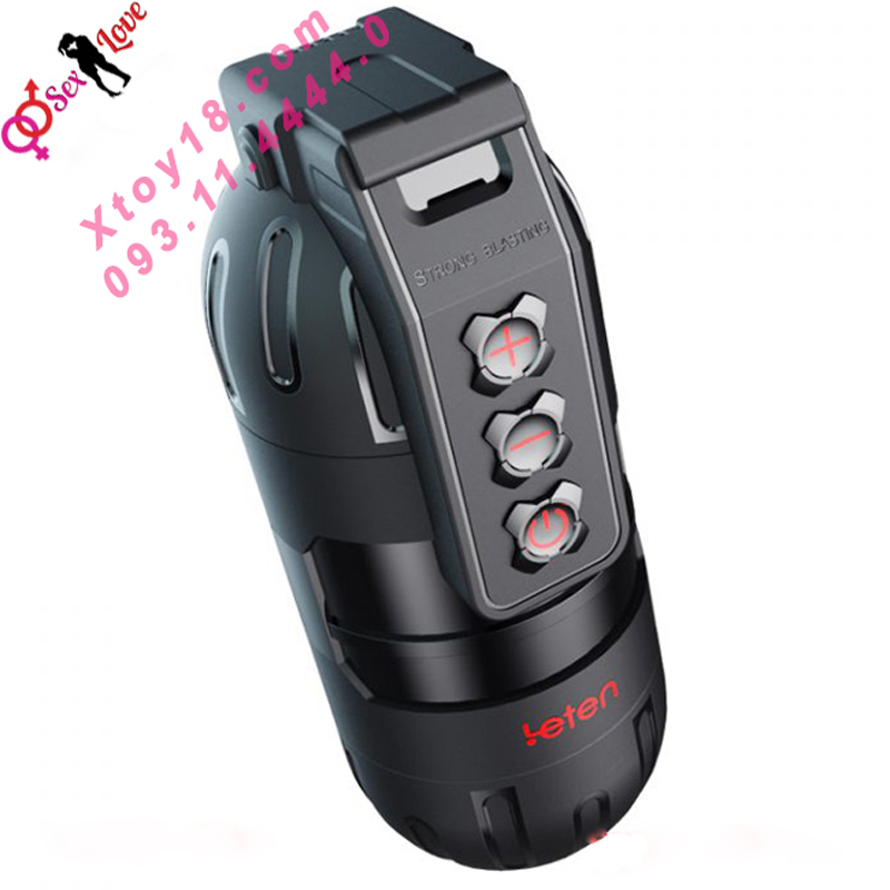 Âm đạo giả Leten Strong Blasting rung mút co bóp phát âm qua app