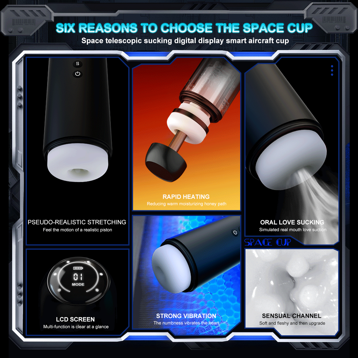 Âm Đạo Giả Cao Cấp Pro Space Thụt Rung Mút Phát Nhiệt Phát Âm Hấp Dẫn