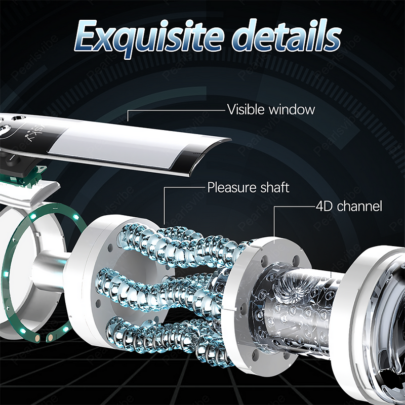 OMYSKY 360° rotating vibrating suction male masturbator