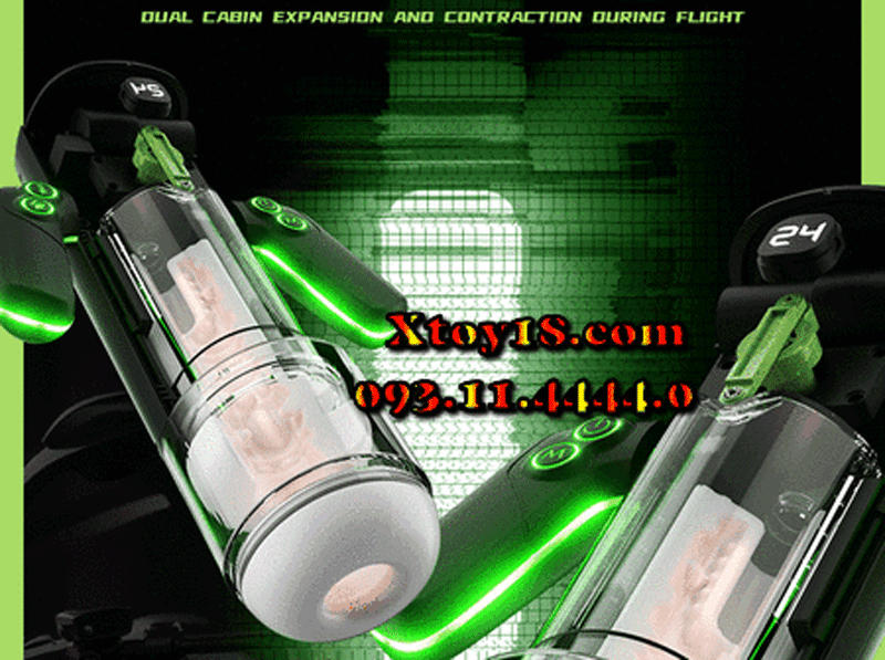 Flyer Âm Đạo Giả Cao Cấp Chống Nước Thụt Rung Mút Co Bóp