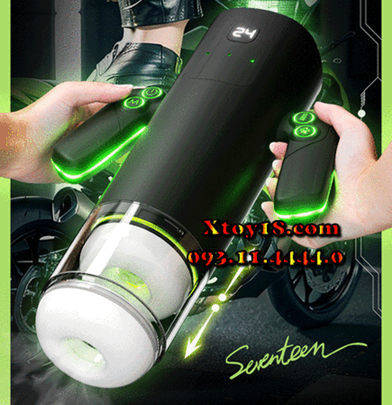 Flyer Âm Đạo Giả Cao Cấp Chống Nước Thụt Rung Mút Co Bóp