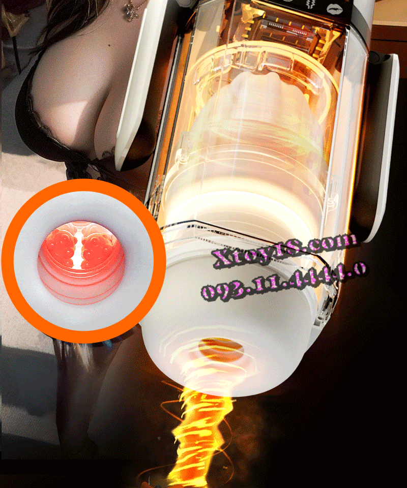 Máy Thủ Dâm JIYU Tự Động Siêu Mạnh Thụt Rung Mút Co Bóp