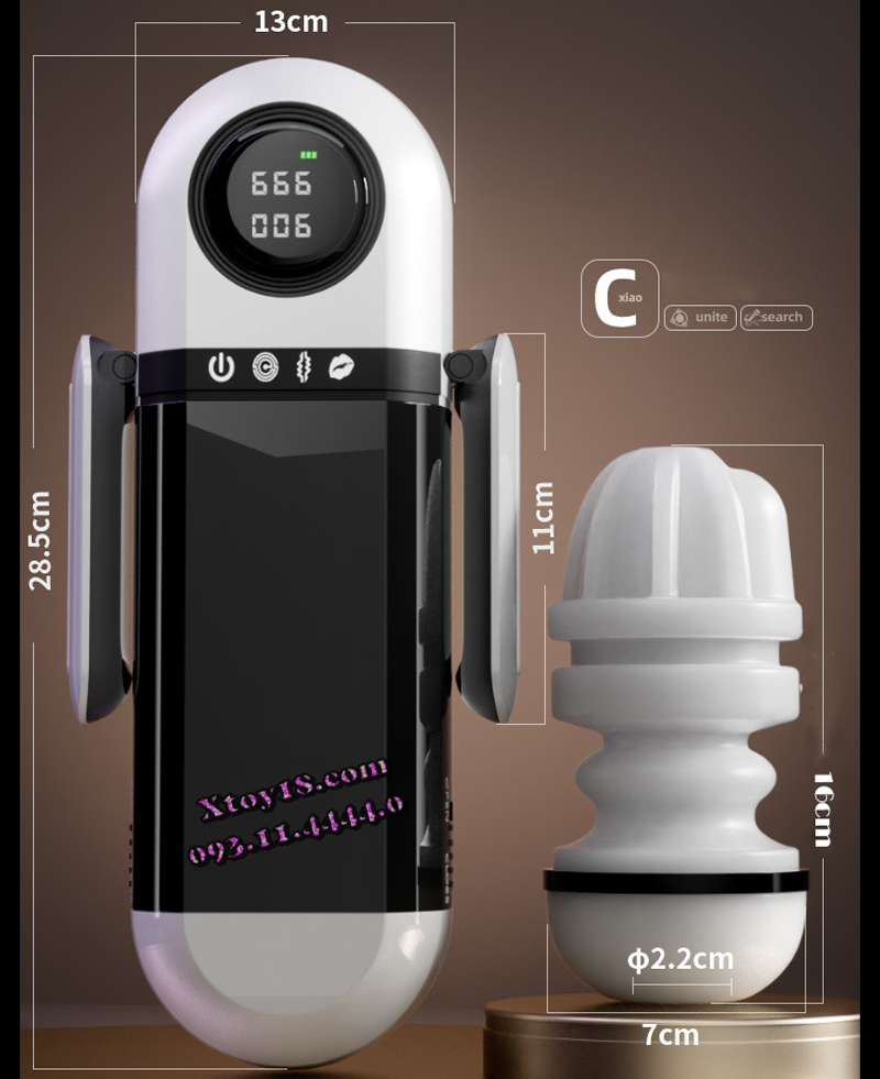 Máy Thủ Dâm JIYU Tự Động Siêu Mạnh Thụt Rung Mút Co Bóp