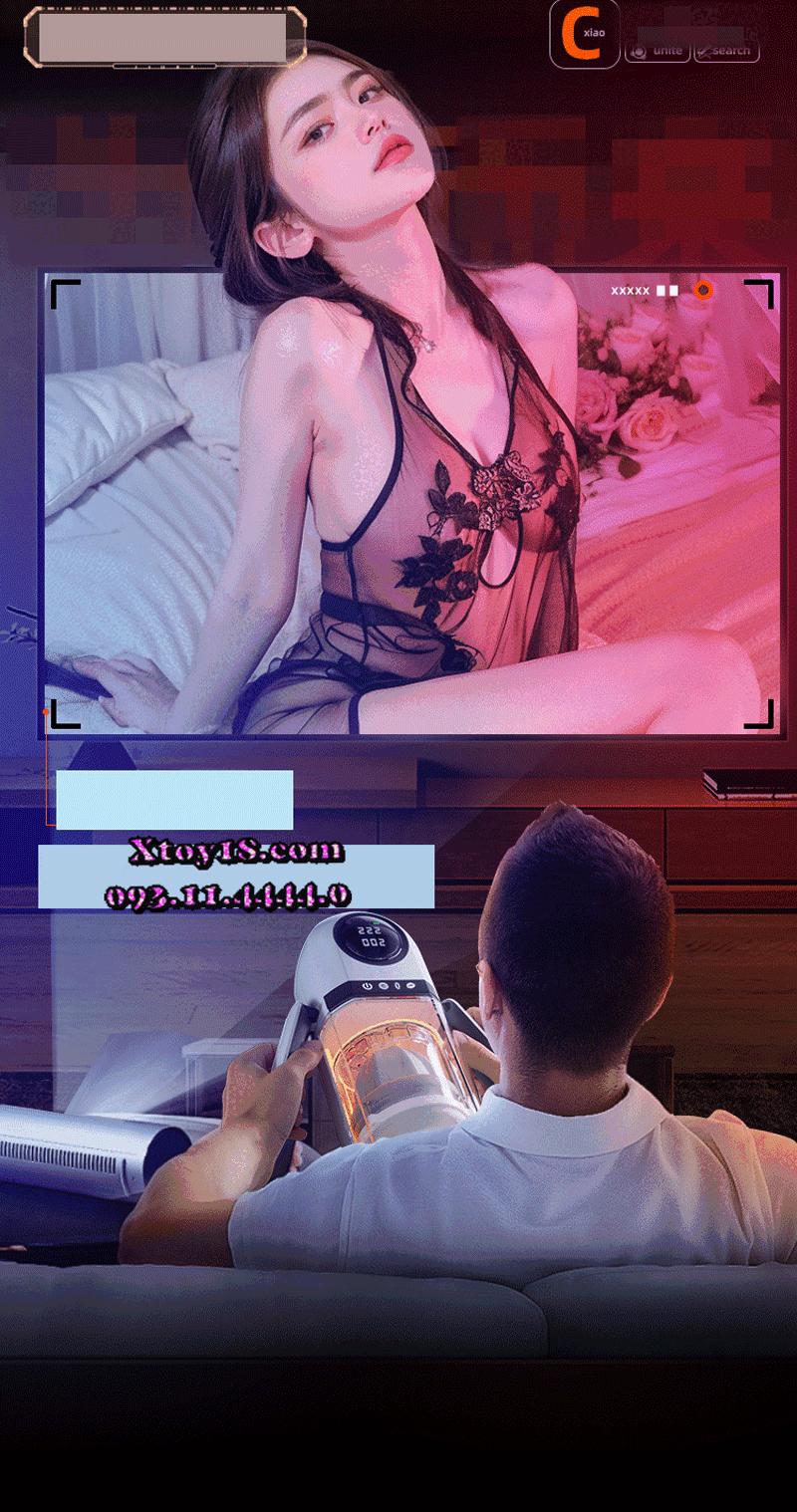 Máy Thủ Dâm JIYU Tự Động Siêu Mạnh Thụt Rung Mút Co Bóp