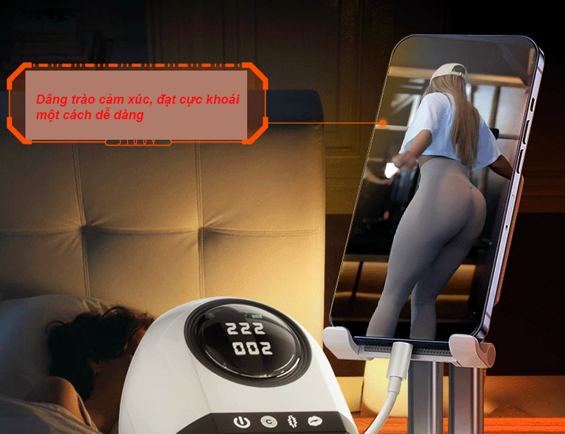 Máy Thủ Dâm JIYU Tự Động Siêu Mạnh Thụt Rung Mút Co Bóp