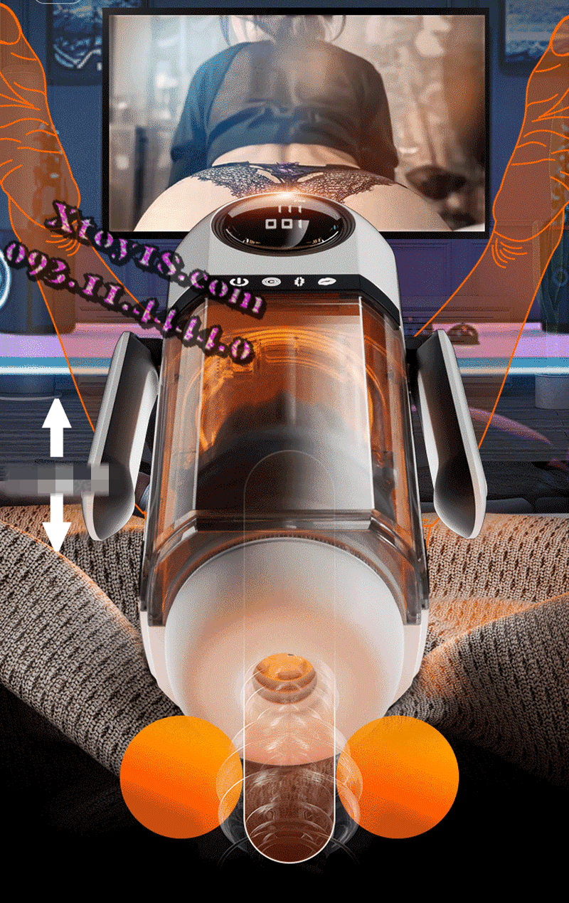 Máy Thủ Dâm JIYU Tự Động Siêu Mạnh Thụt Rung Mút Co Bóp