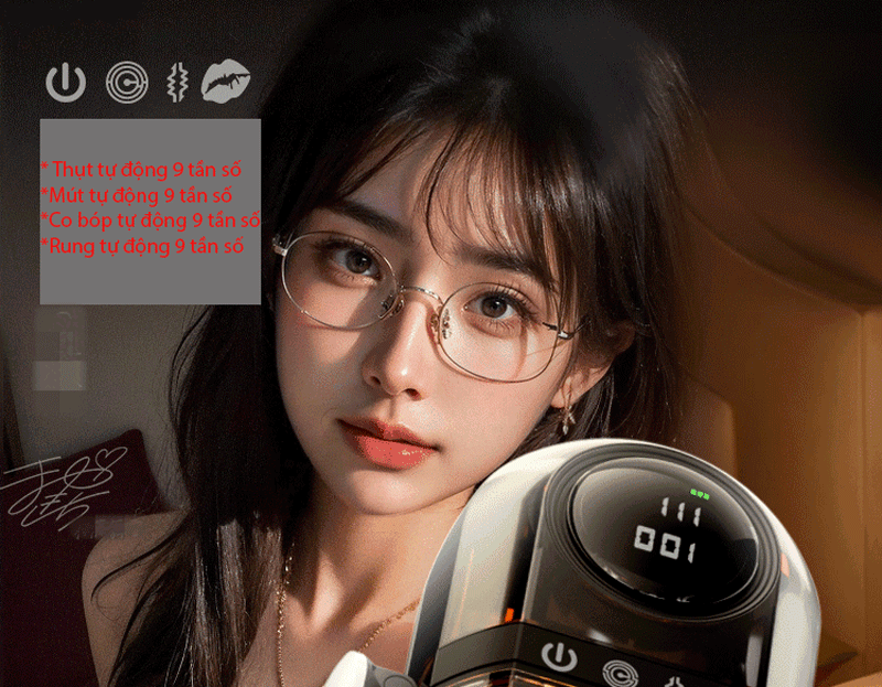 Máy Thủ Dâm JIYU Tự Động Siêu Mạnh Thụt Rung Mút Co Bóp