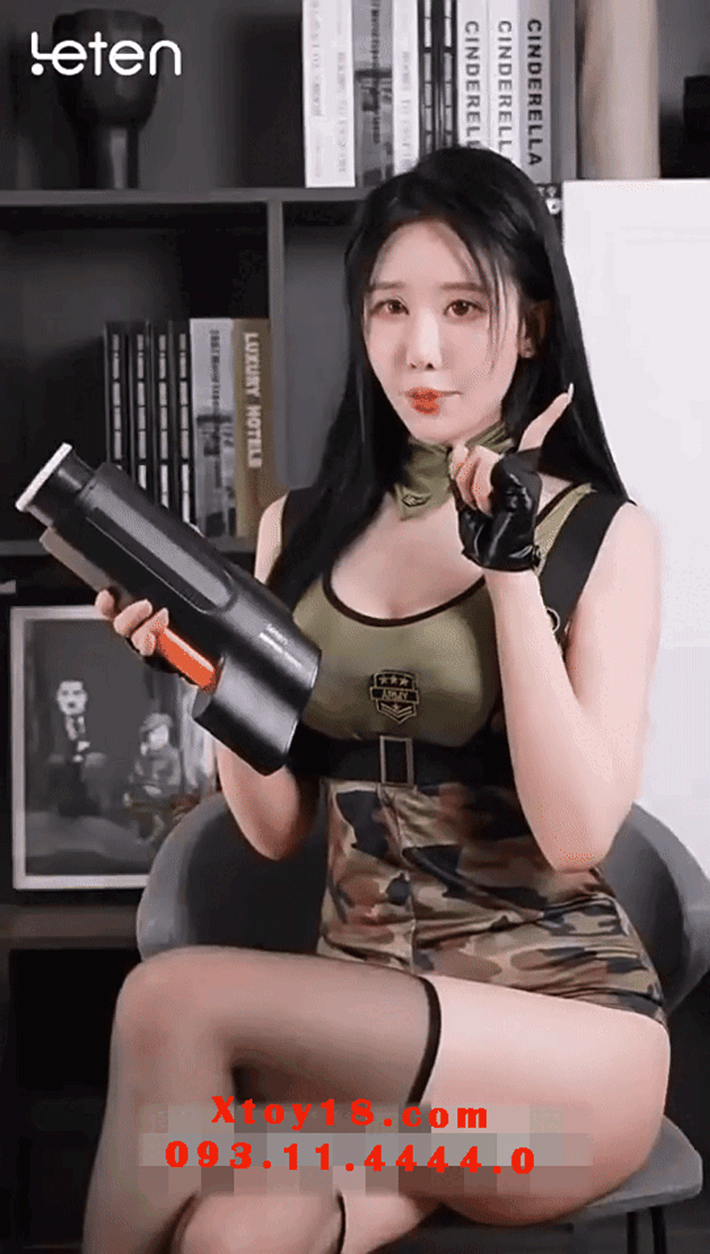 Âm Đạo Giả Gun King Cao Cấp | Thụt Rung Co Bóp Phát Âm