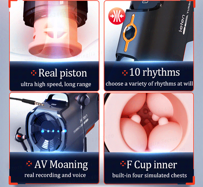 Âm Đạo Giả Gun King Cao Cấp | Thụt Rung Co Bóp Phát Âm