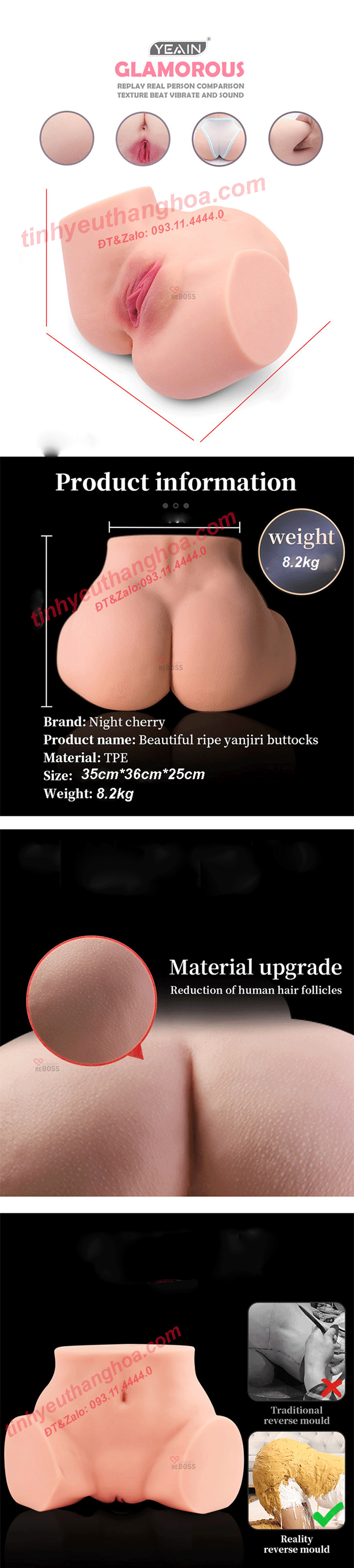 Âm Đạo Giả GLAMORUOS Siêu Thật Rung Phát Âm Chuẩn Mua Ngay