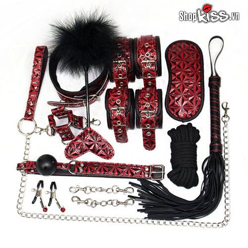 10 Pcs Leather BDSM Toy Set Couples Bondage