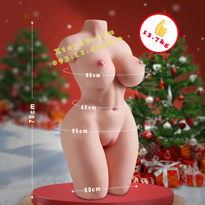 Búp bê bán thân ngực khủng rung phát âm silicon y tế mềm mại