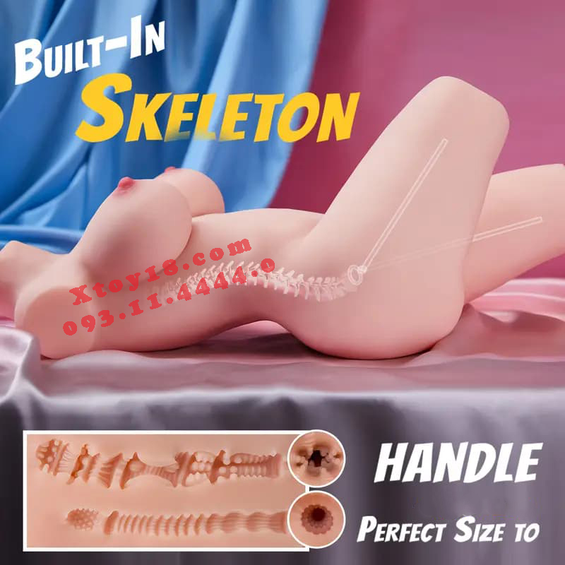 Búp bê bán thân ngực khủng rung phát âm silicon y tế mềm mại