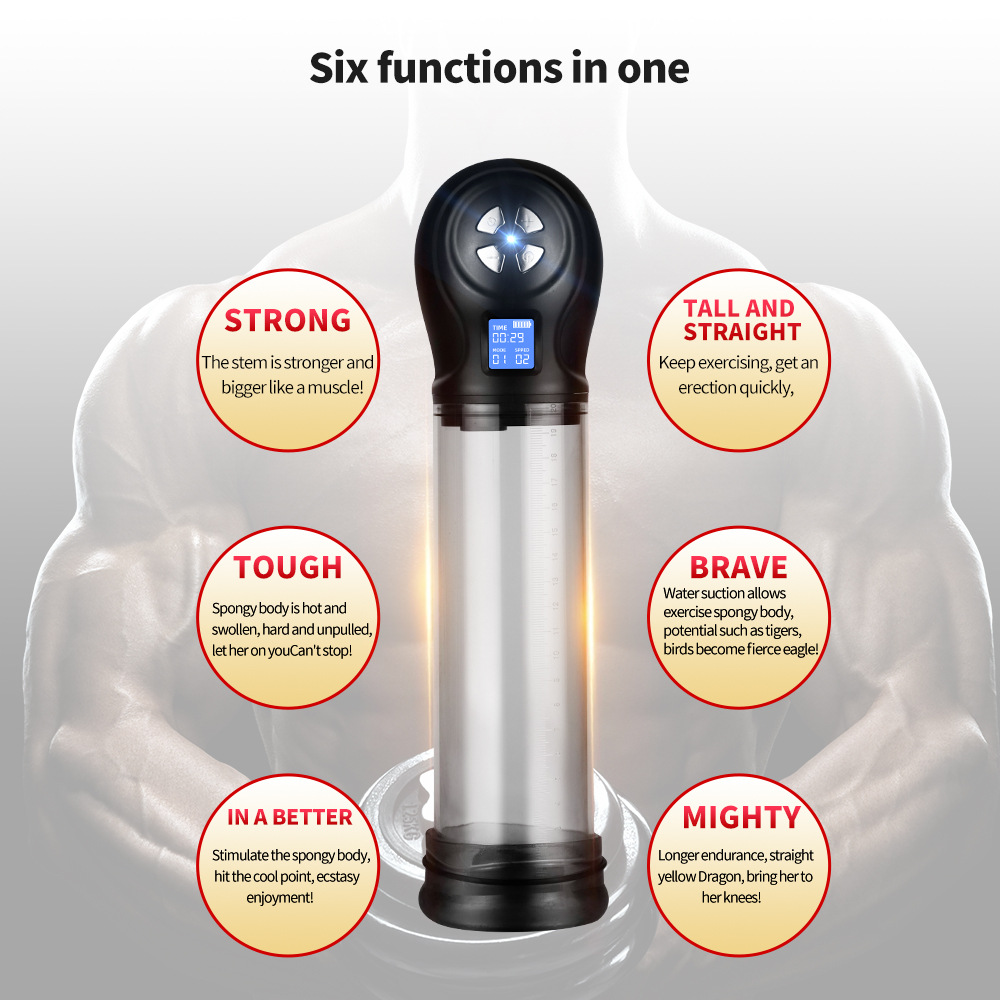 IPHISI Penis Enlarger with LCD Vacuum Pump Device