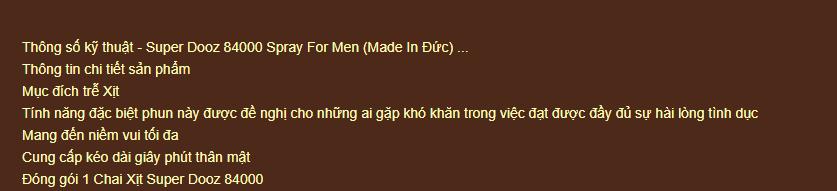 Thuốc Xịt Gragons Chống Xuất Tinh Sớm Tăng Cường Sinh Lý