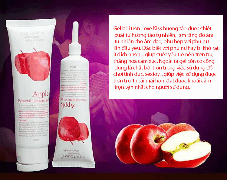 Gel Bôi Trơn Love Kiss Táo Xanh Tươi Mát Kích Thích