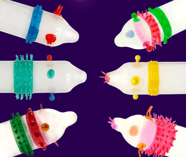 English Runbo Textured Ribbed Condom Bi-Spiked Pleasure