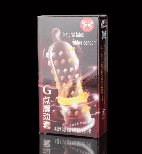 Super ribbed bi-textured Super Gold condom intense feel