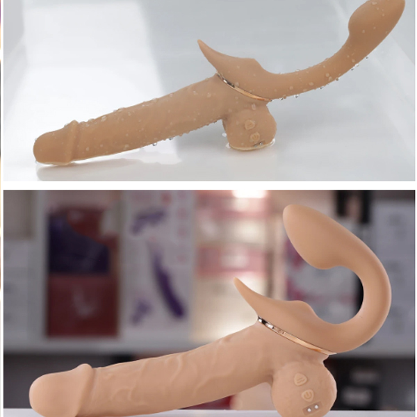 Dương Vật Silicon Cao Cấp 2 Đầu Rung Kích Thích Cho Cặp Đôi