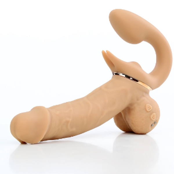 Dương Vật Silicon Cao Cấp 2 Đầu Rung Kích Thích Cho Cặp Đôi