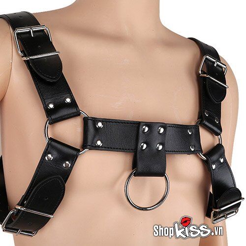 Leather Chest Harness BDSM Restraint Adjustable Unisex Gear