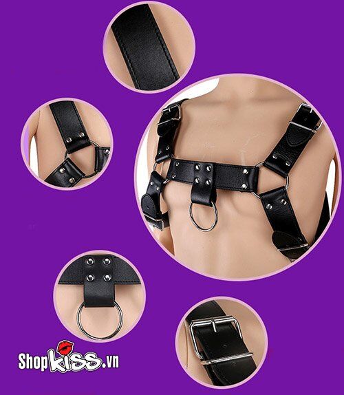 Leather Chest Harness BDSM Restraint Adjustable Unisex Gear