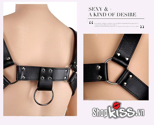 Leather Chest Harness BDSM Restraint Adjustable Unisex Gear