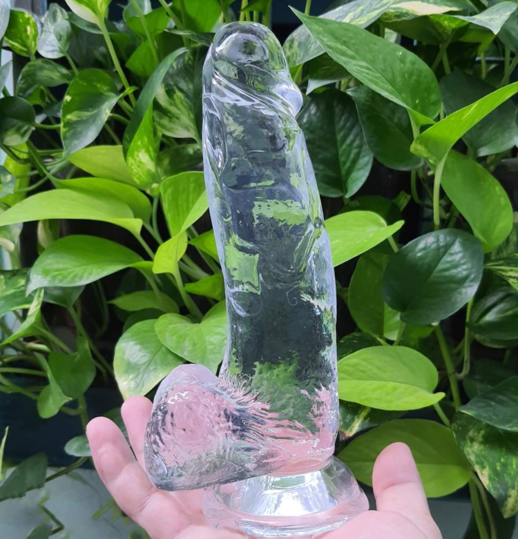 Cu giả gắn tường trong suốt silicon mềm mại dài 19cm 