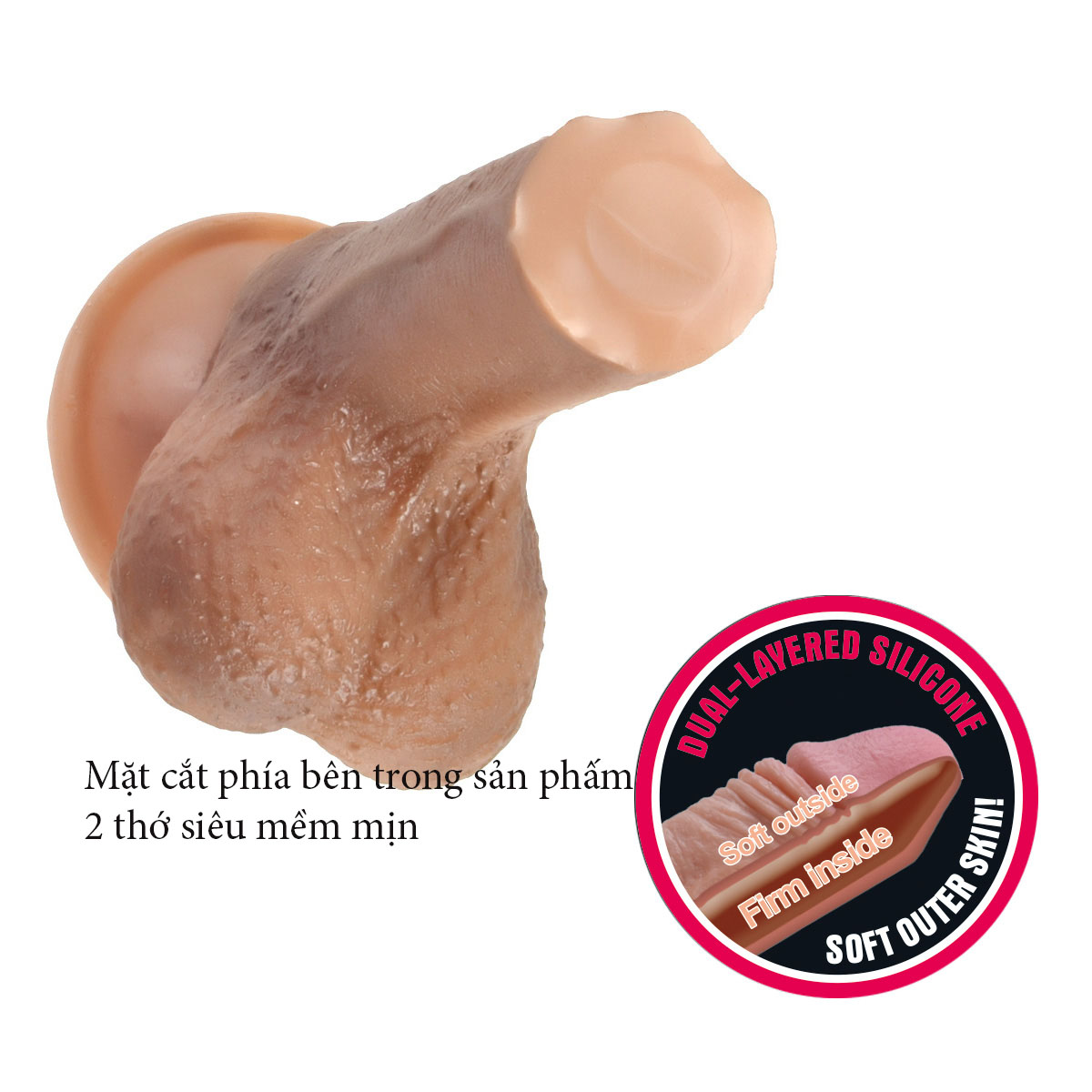 Dương vật hít sàn silicon mềm mịn DV58B kích thích mua ngay