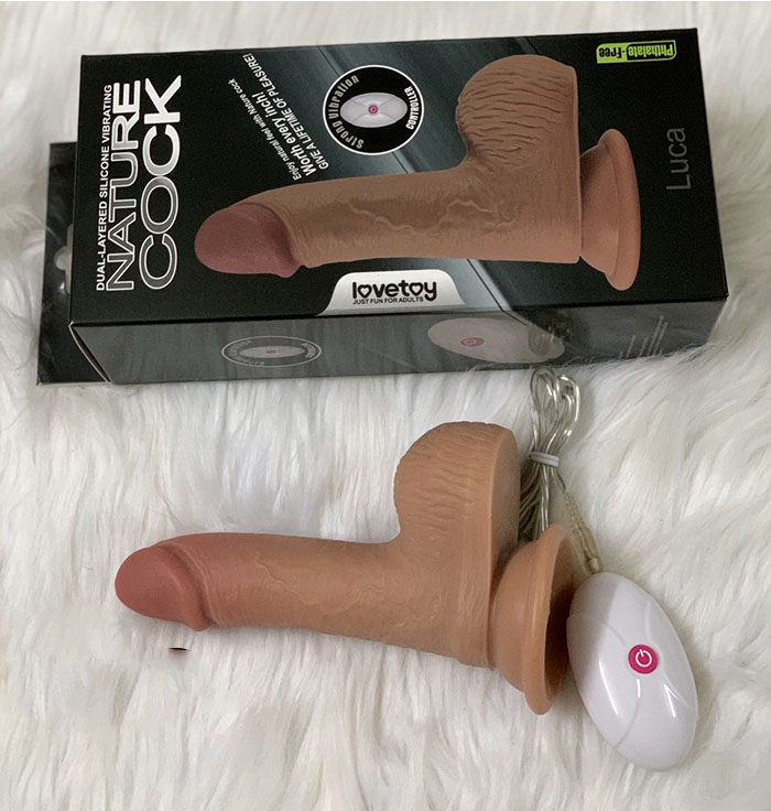 Cu giả Lovetoy Luca siêu mềm rung 7 tần số cho nữ