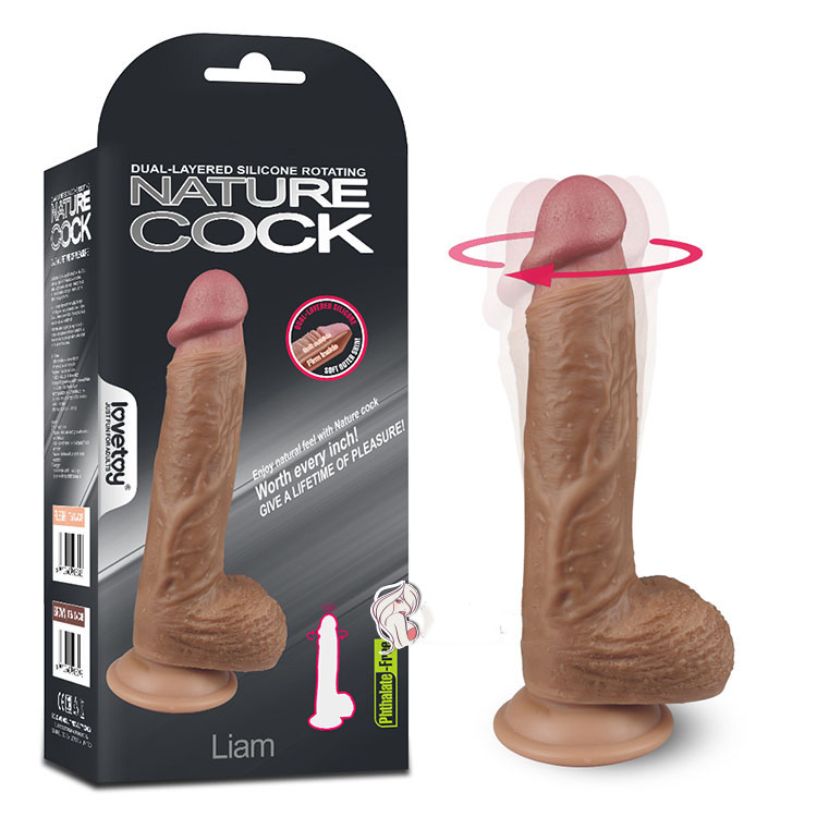 Dương vật giả silicon siêu mềm đẹp rung ngoáy Lovetoy Nature Cock Liam DV58H