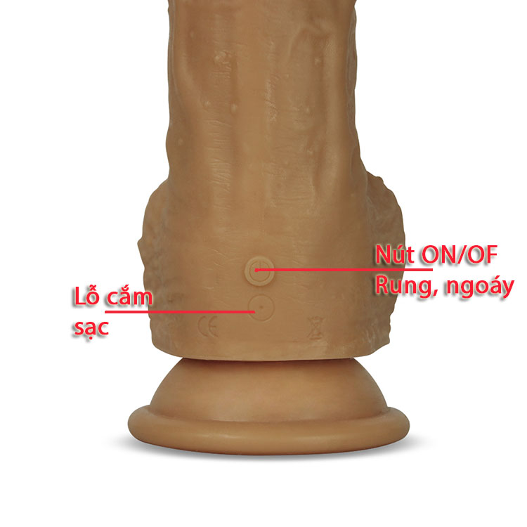 Dương vật giả Lovetoy Nature Cock Liam silicon 2 lớp rung ngoáy