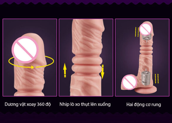 Dương Vật Giả King DV 49 Rung Thụt Đa Năng Hàng Chính Hãng